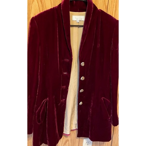Alease Fisher Red Velvet Size 12 Blazer - Picture 7 of 16